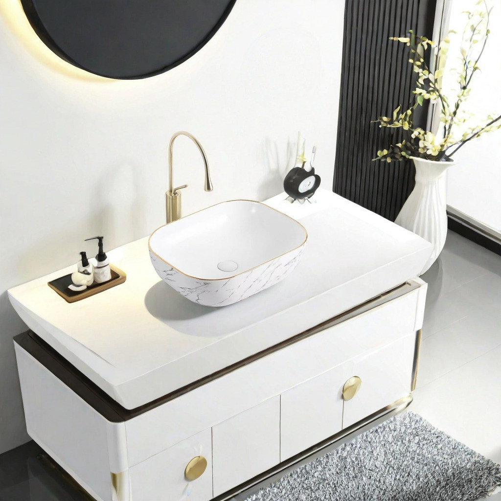 Stone Pattern Phnom Penh Light Luxury Countertop Basin Household Wash ...