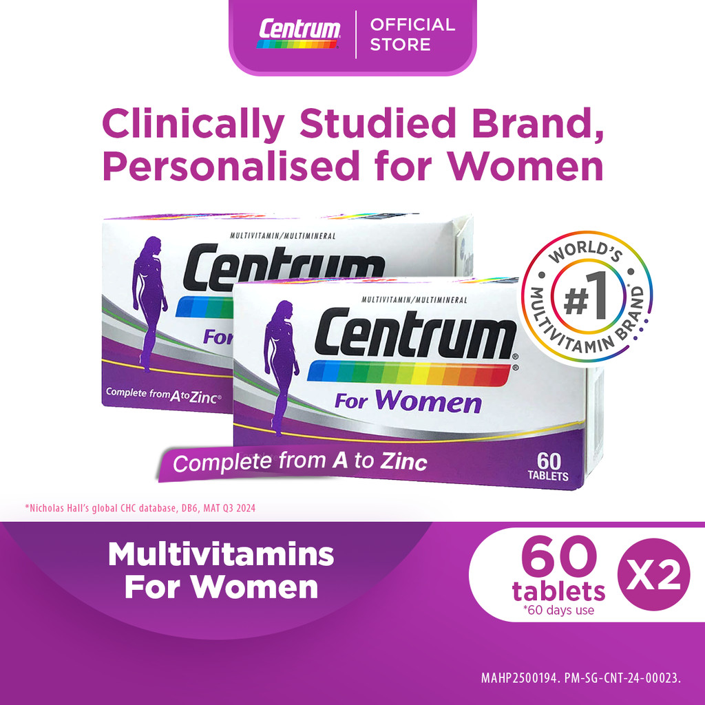 [2 Pack] CENTRUM Multivitamin Supplement for Women, Immunity, Energy ...