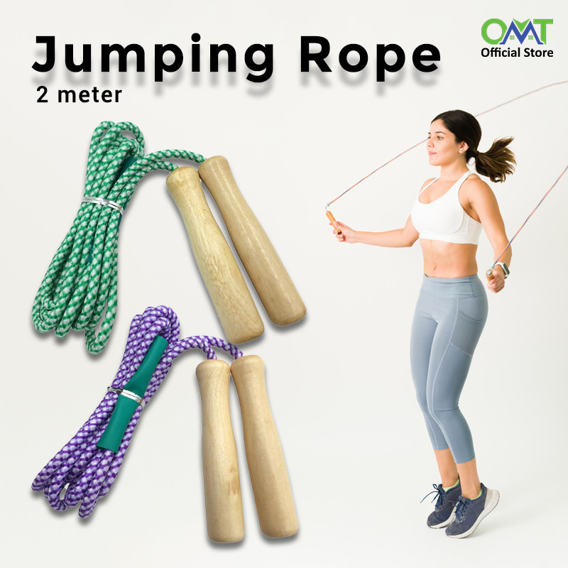 Skipping Rope 2 Meter Colourful Jump Rope Gym Fitness Nylon Jumping ...