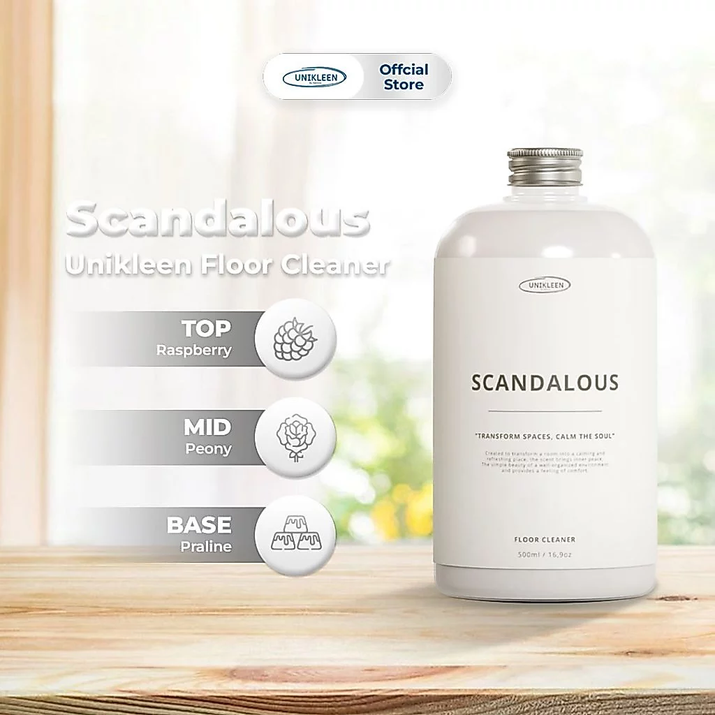 Scandalous Unikleen Floor Cleaner 500ml – Pembersih Lantai Antibacterial Wangi Premium, Anti Lengket & Tahan Lama Pengharum Ruangan Tahan Lama dan Wangi - Gambar 4