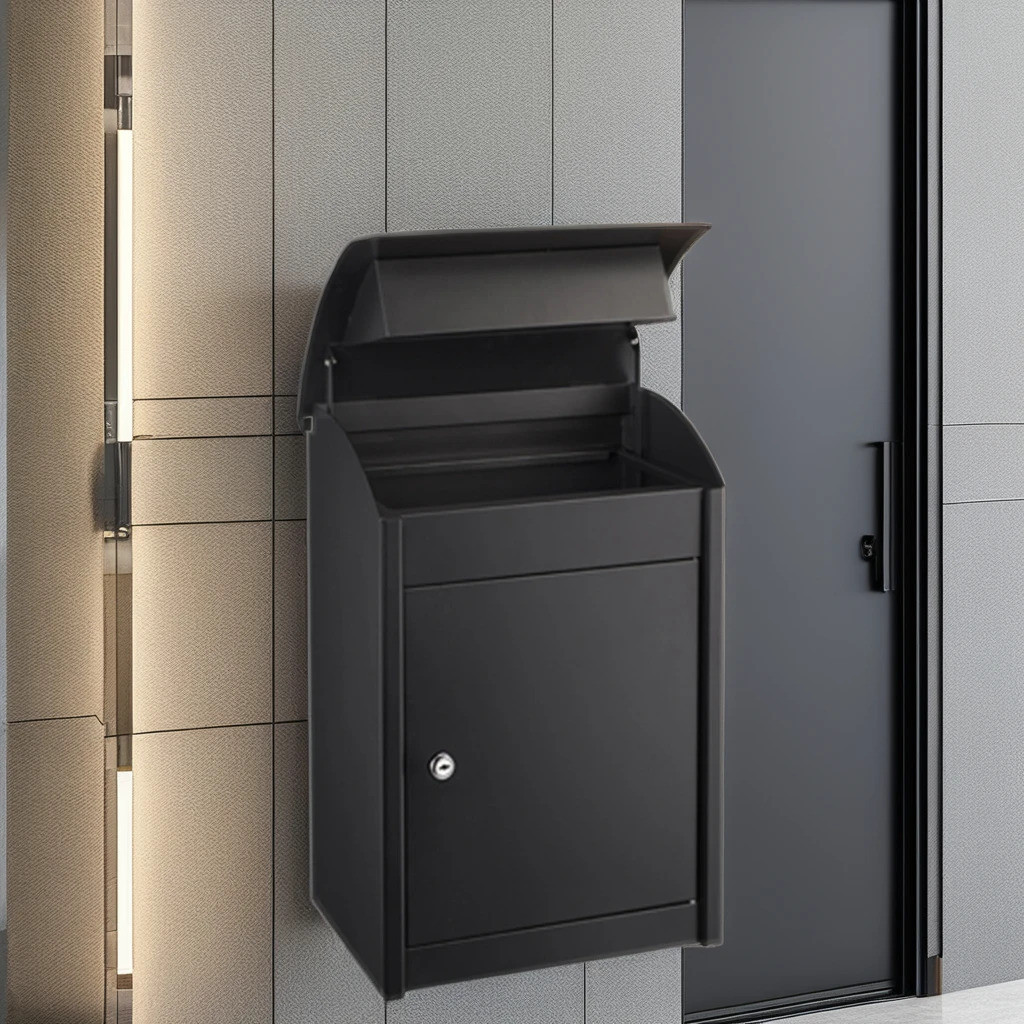 Large Waterproof Outdoor Metal Mailbox Parcel Delivery Drop Box Wall ...