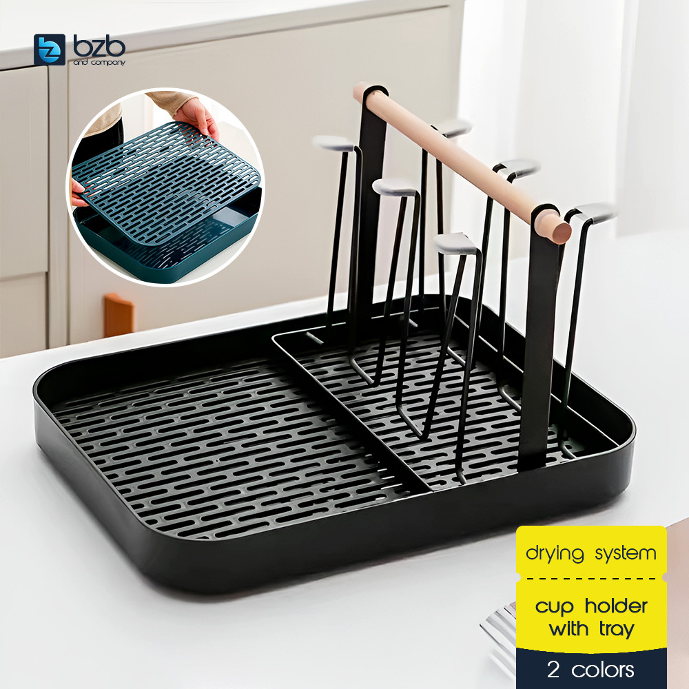 Glass Cup Rack Draining Drying Water Mug Hanging Holder Stand Tray ...