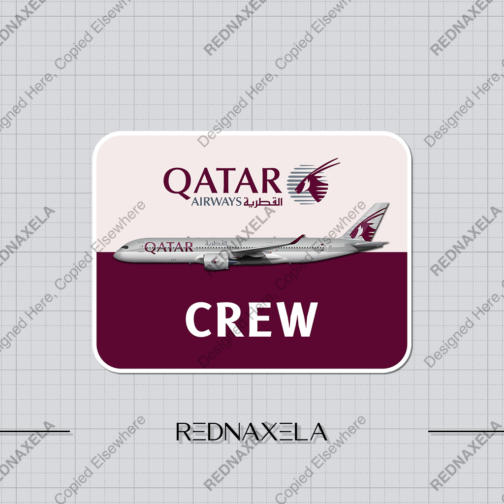 Qatar Airways Card Vinyl Sticker Crew Sign Sticker Model | Shopee Singapore