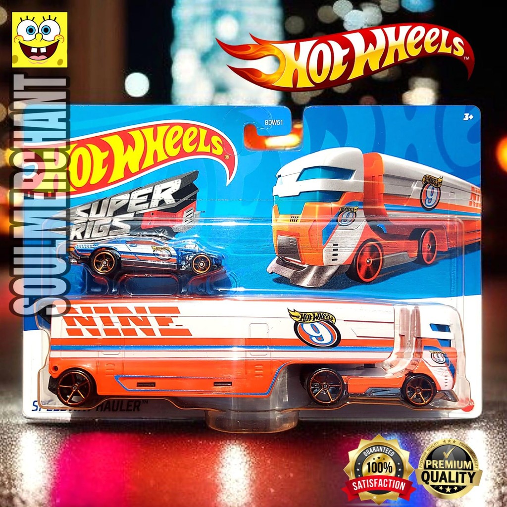 Hot Wheels Super Rigs Speedway Hauler with Project Speeder Diecast ...
