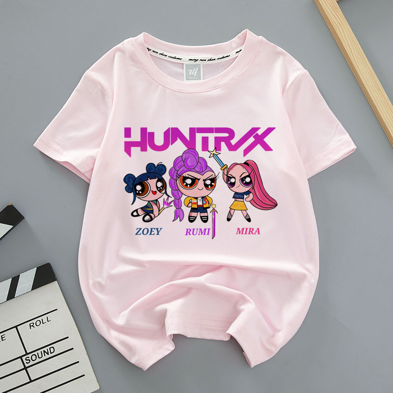 New Huntrix Kpop Demon Hunters T Shirts for Girls Mira Rumi Zoey Top ...