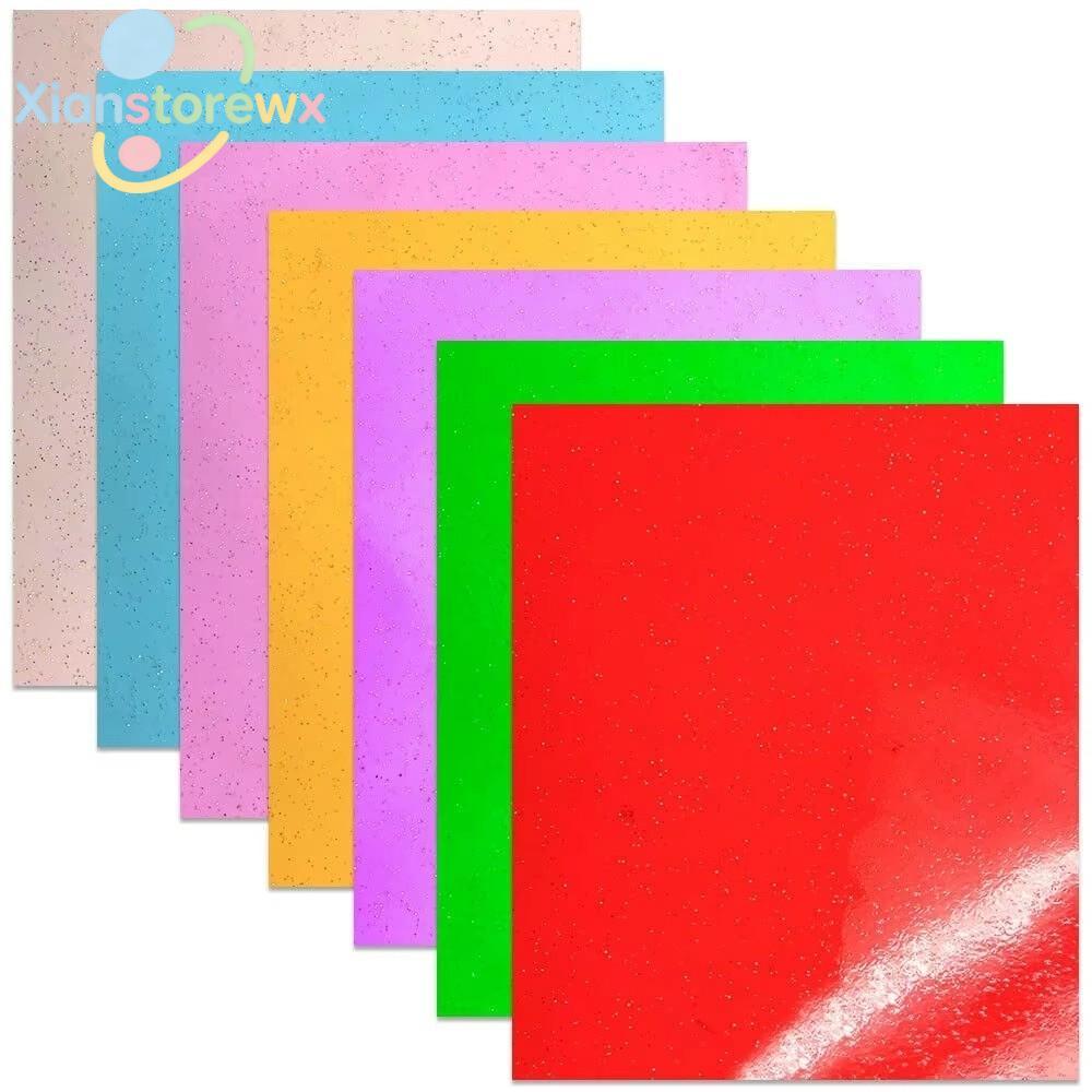 XIANSSG Transparent Vinyl Fabric, Waterproof Glitter PVC Jelly Vinyl ...