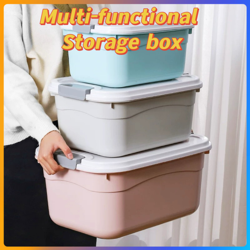 Stackable Plastic Storage Box Capacity Stackable Clothes Toys Organizer ...