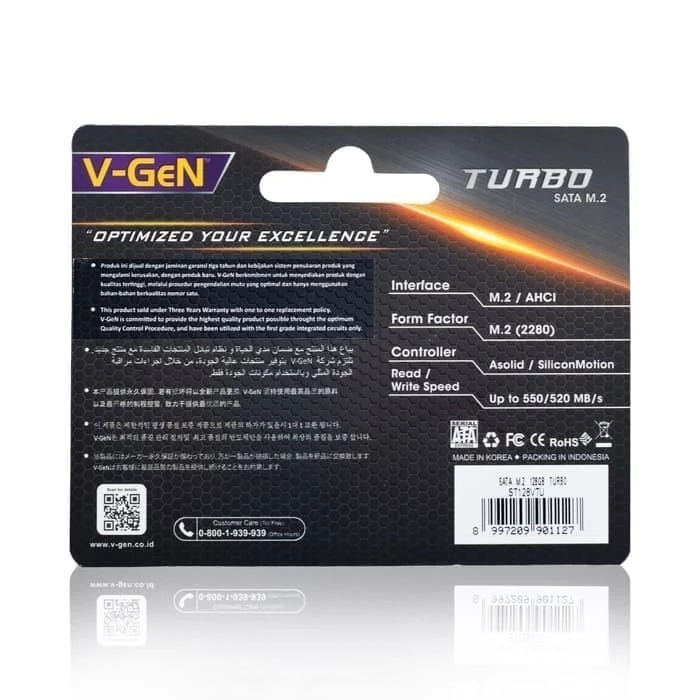 V-GEN Ssd M.2 Sata Solid State Drive 128GB/256GB/512GB/1TB - Gambar 3