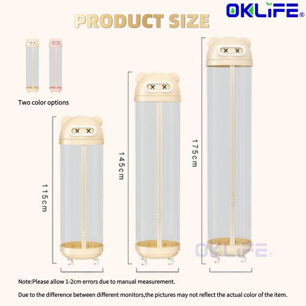 Multi-Layer Transparent Plush Toy Storage Cylinder view 9