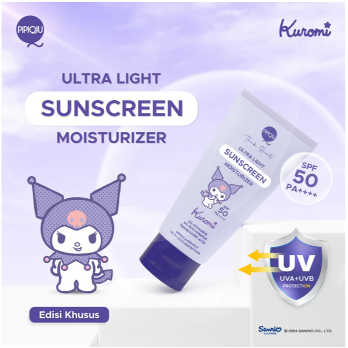 Pipiqiu Skincare Sunscreen Spf30 Cinnamoroll / Merah Jingga Official - Gambar 2