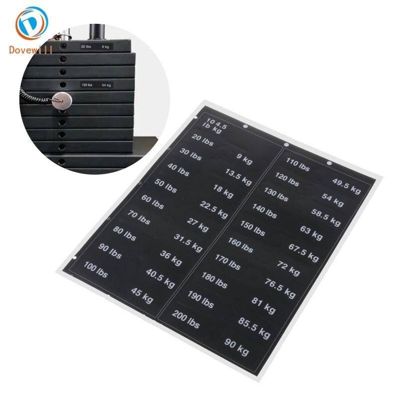 Dovewill Weight Stack Labels, Weight Stickers, Black Background with ...