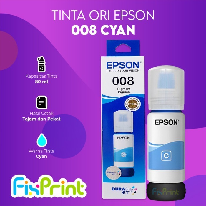 FixPrint Tinta Botol Epson 008 Printer L6550 L6570 L6580 L15150 L15160 M15140 - Gambar 3