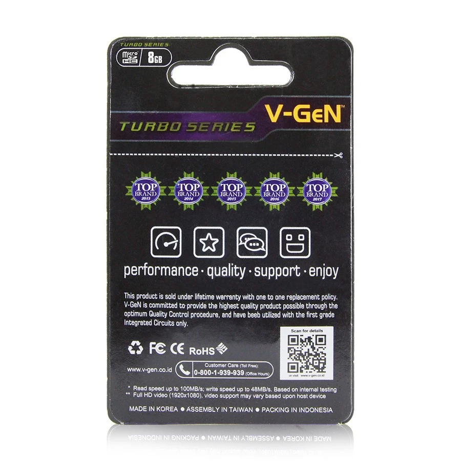 V-GEN Microsd 8GB/16GB/32GB/64GB/128GB Class 10 Speed 100MBps Turbo - Gambar 3