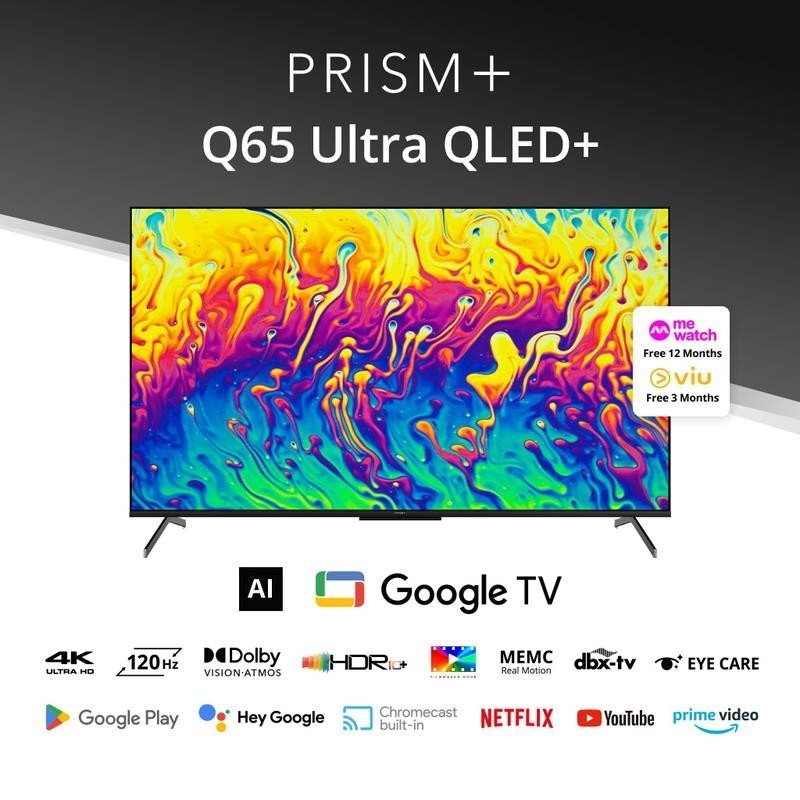 PRISM+ Q65 Ultra QLED+ | 4K AI Google TV | 65 inch TV [Delivers in 2-4 ...