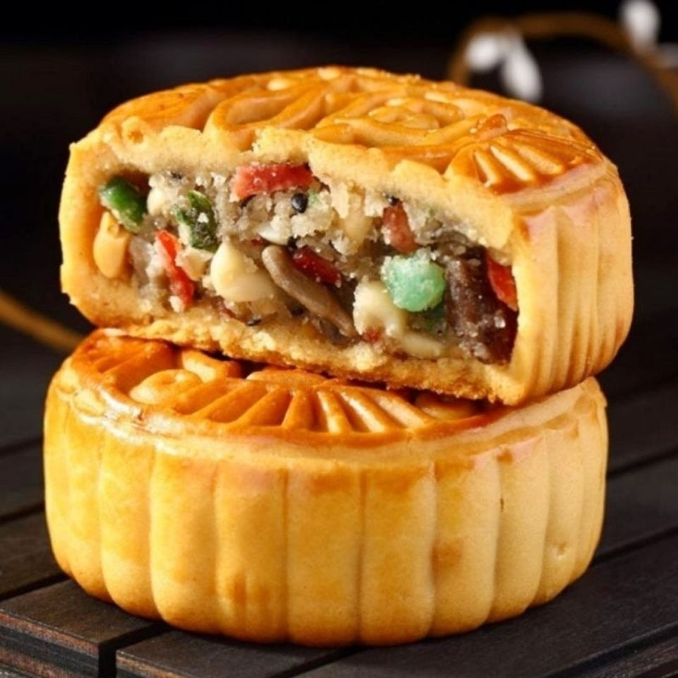 [Jiufen Filling Yifen Skin] Old Wuren Big Mooncake Traditional Old ...