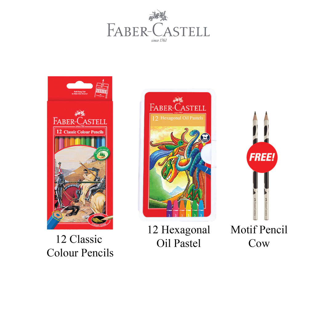 Faber-Castell Paket Pensilset12 Hexagonalset12 Free Pensil 2Pcs