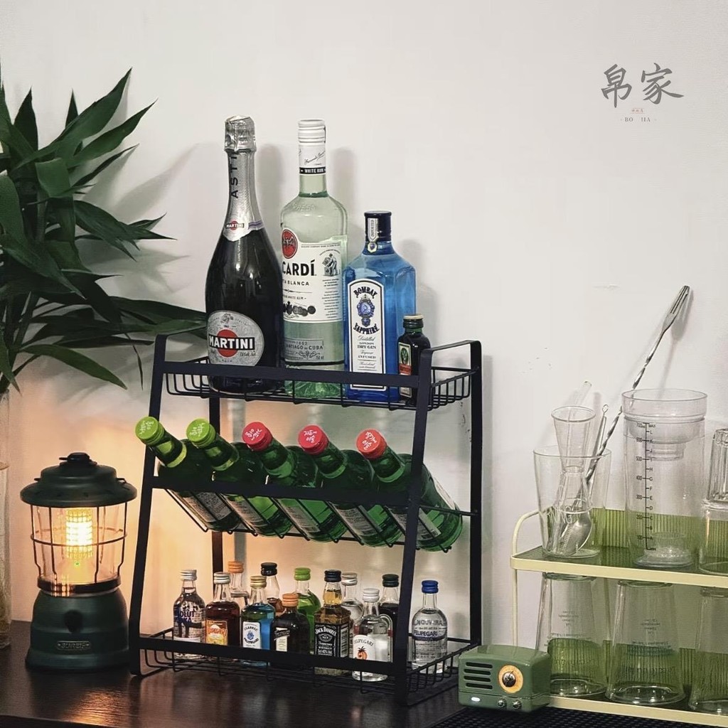 [in stock] Desktop Wine Rack Storage Rack Desktop Wine Display Cabinet ...
