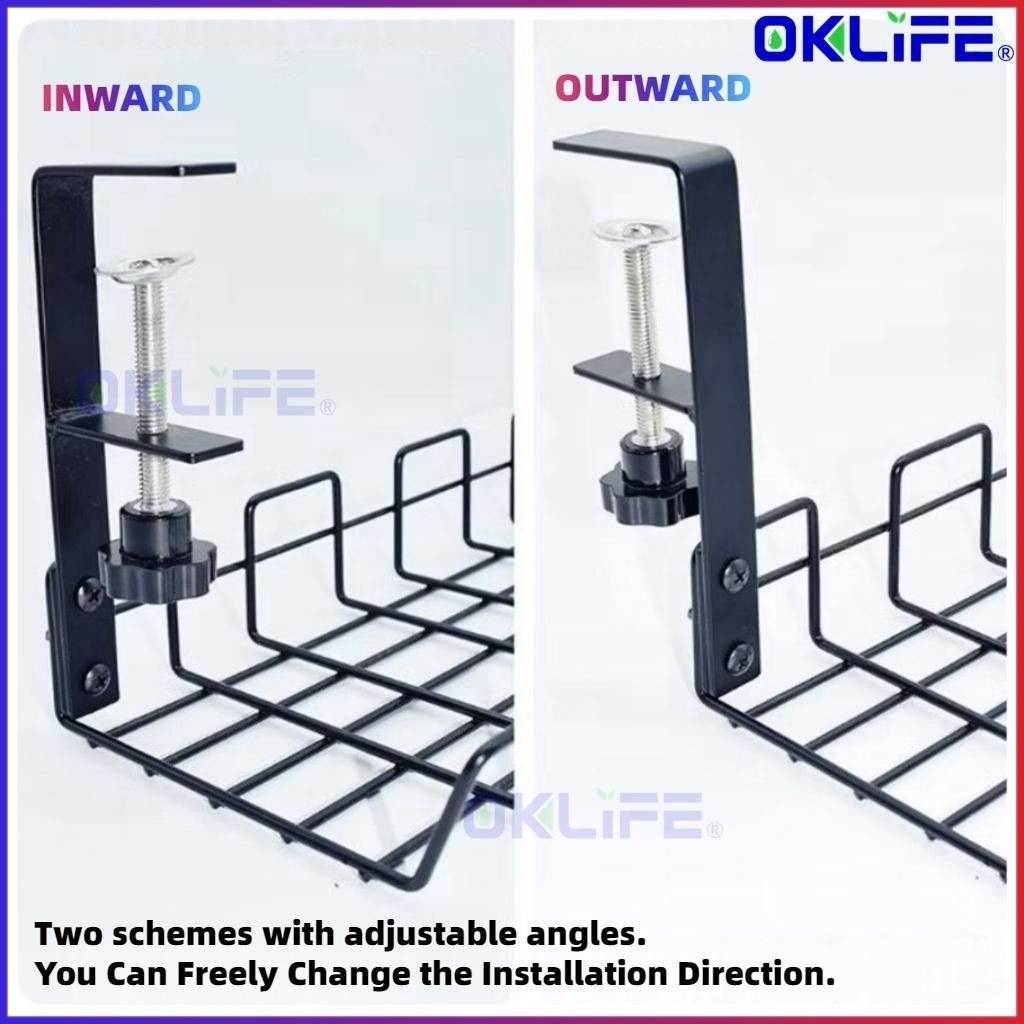Under Desk Cable Organizer Plug Cord Storage Tray Moisture Proof Home Office Table Socket Holder For HDB Condo alternate view