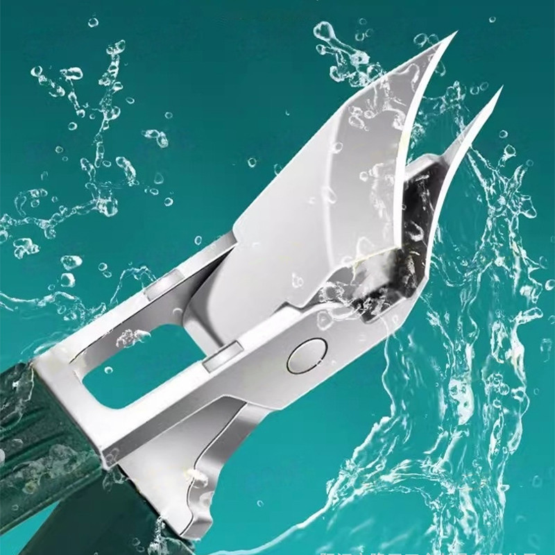 Eagle Beak Beveled Nail Clippers,Wide Jaw Opening Anti-Splash Slanted ...