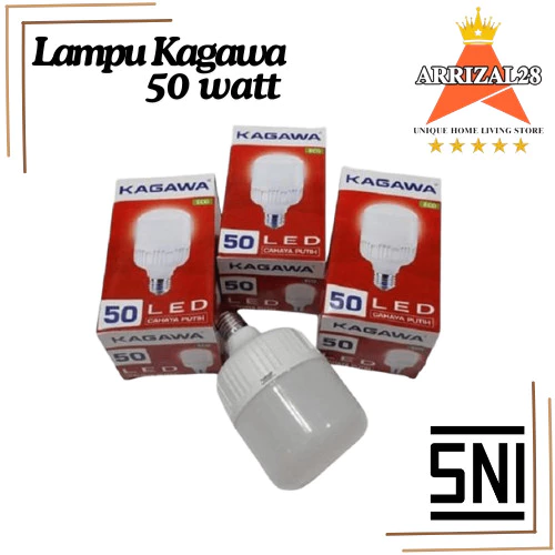(BUBBLEWRAP) 50 WATT SNI BOHLAM LAMPU LED KAGAWA ECO CAHAYA PUTIH