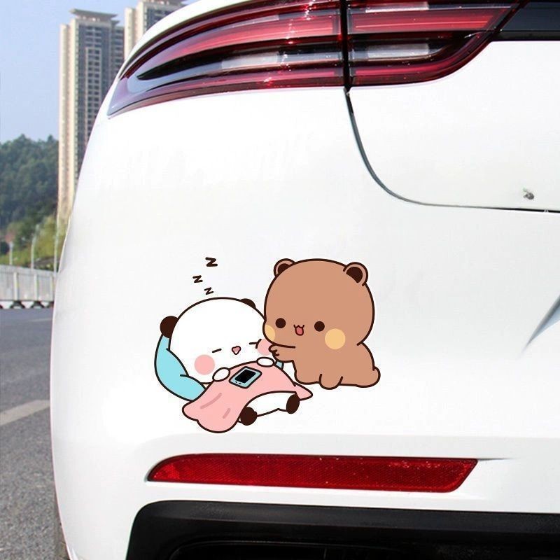 Panda Bubu Dudu car sticker body bumper scratch cover rear windshield ...
