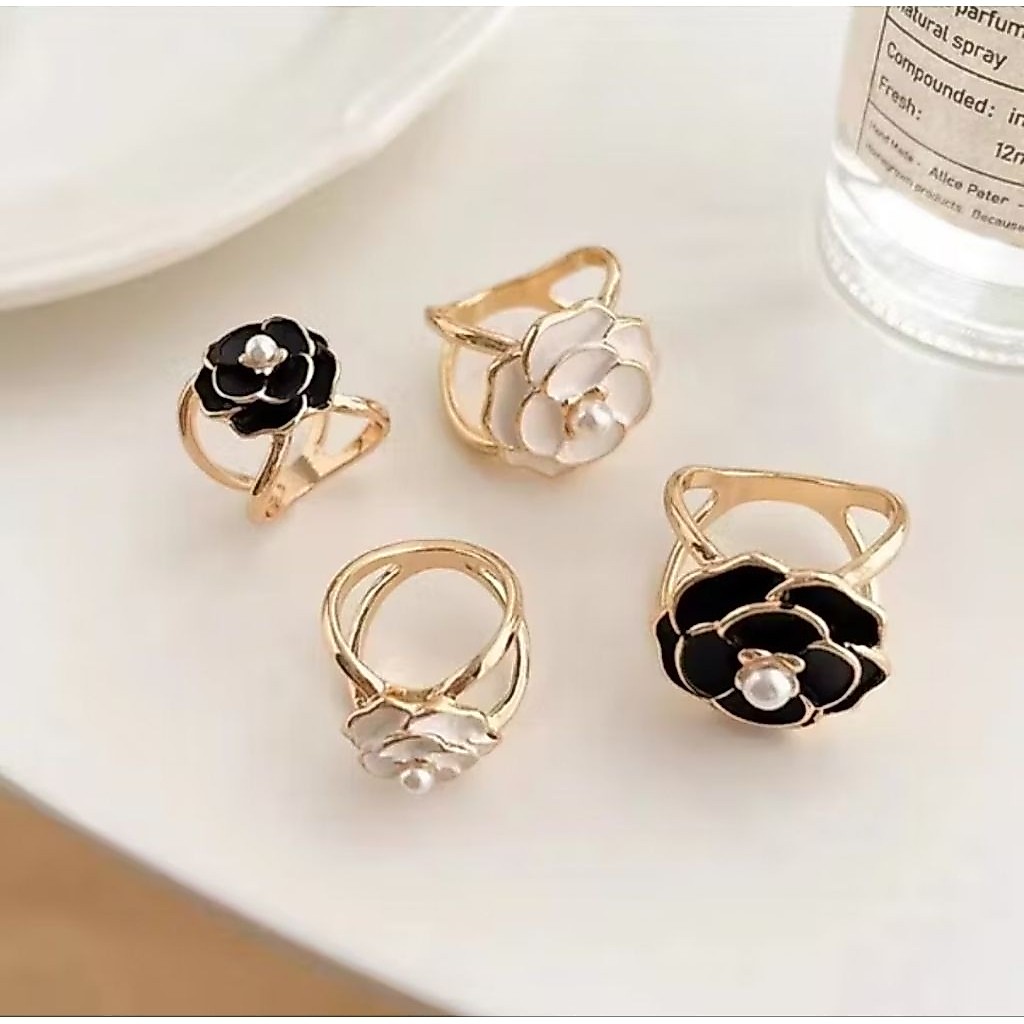1PCS Ring Bros Cincin Hijab Syal Motif Bunga Aksesoris Bross Pin Kolong Kerudung Jilbab A163 - Gambar 2