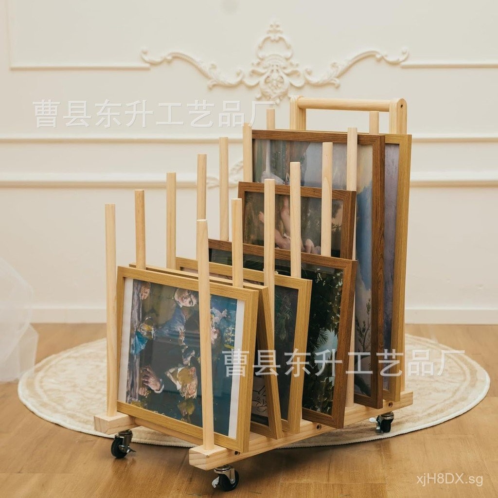 Painting Drying Rack Movable Oil Painting Storage Rack with Wheels ...