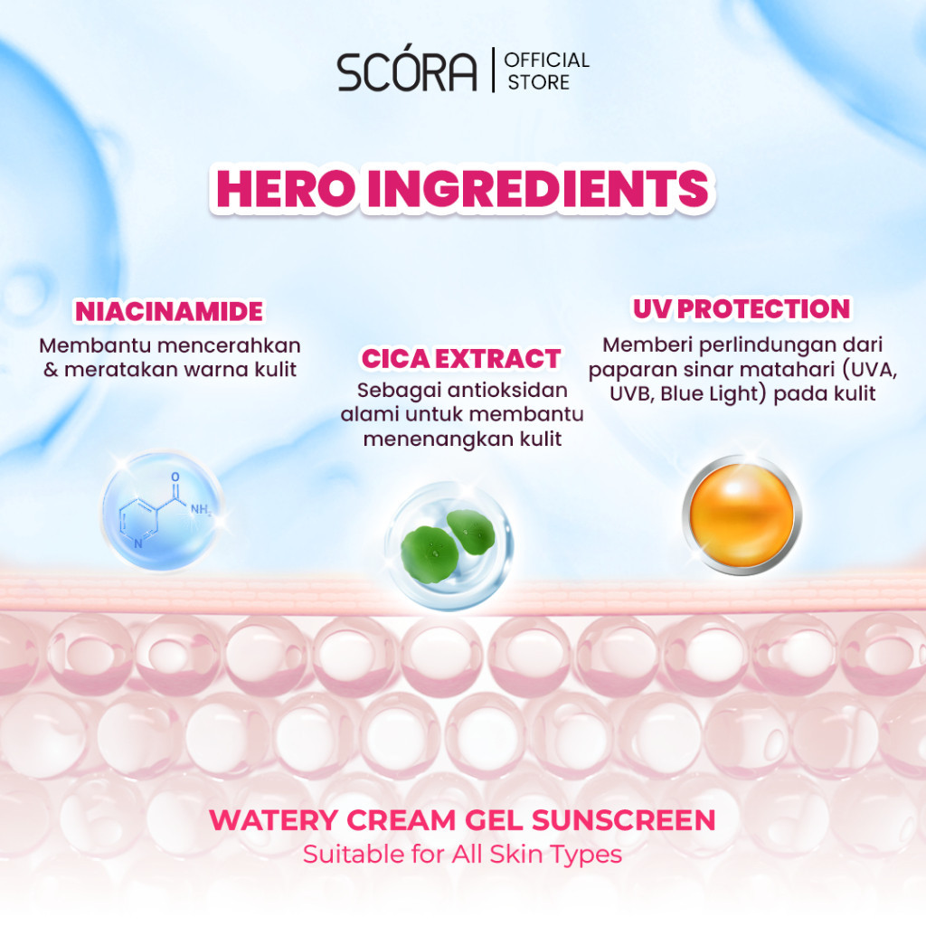 SCORA Bright Me Up Sunscreen 40 gr / Merah Jingga Official - Gambar 4