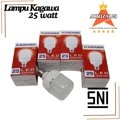 (BUBBLEWRAP) 25 WATT SNI BOHLAM LAMPU LED KAGAWA ECO CAHAYA PUTIH