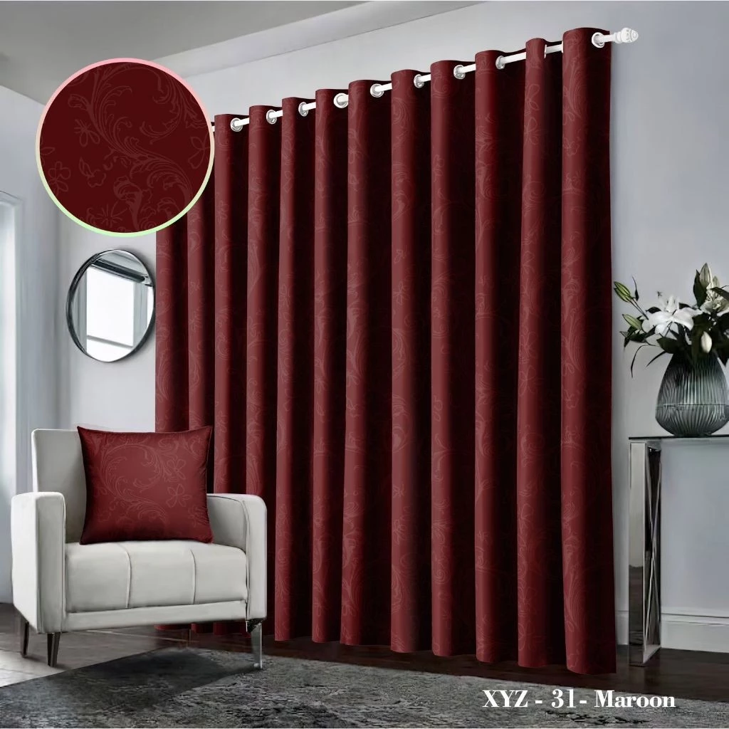GORDEN SMOKERING PINTU/JENDELA POLOS EMBOS & MOTIF  12 LUBANG RING 100X220 CM - Gambar 3