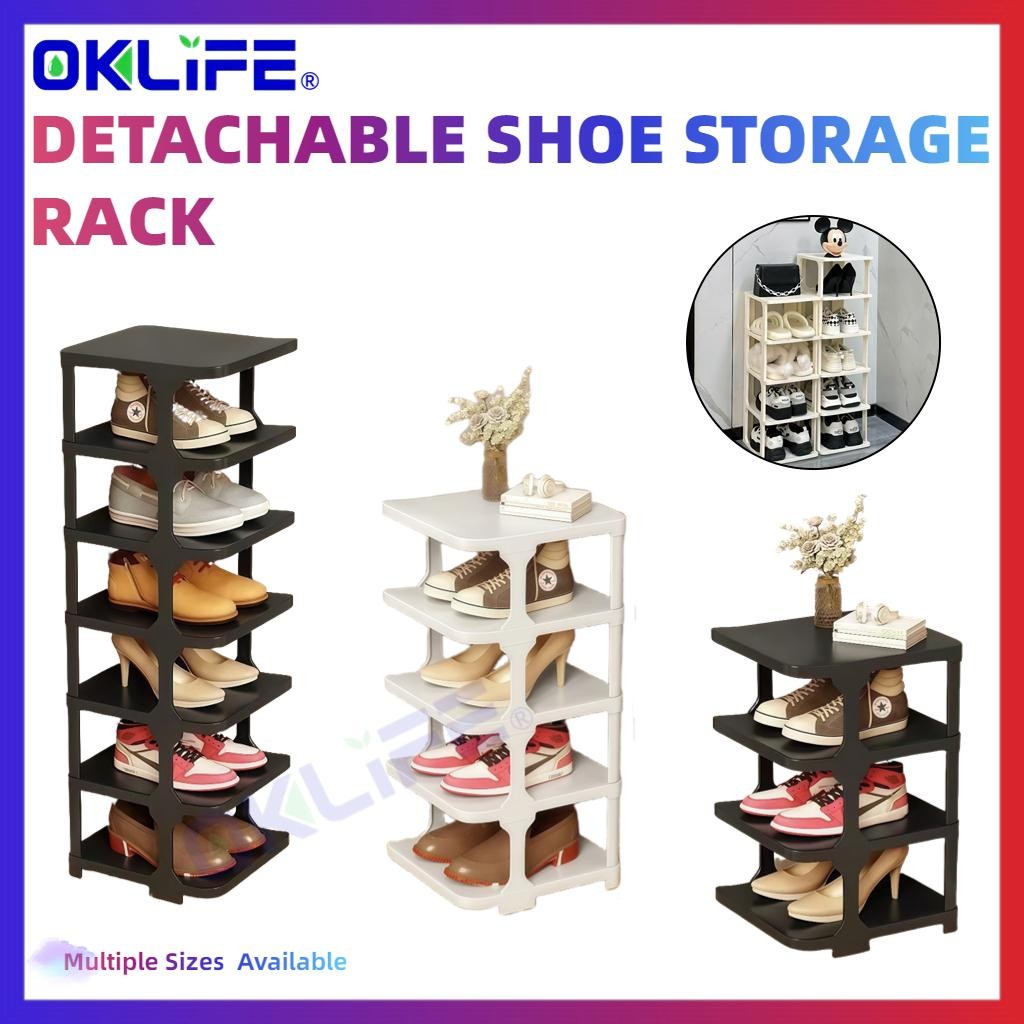 Multi-Layer Plastic Shoe Rack and Space-Saving Shoe Cabinet