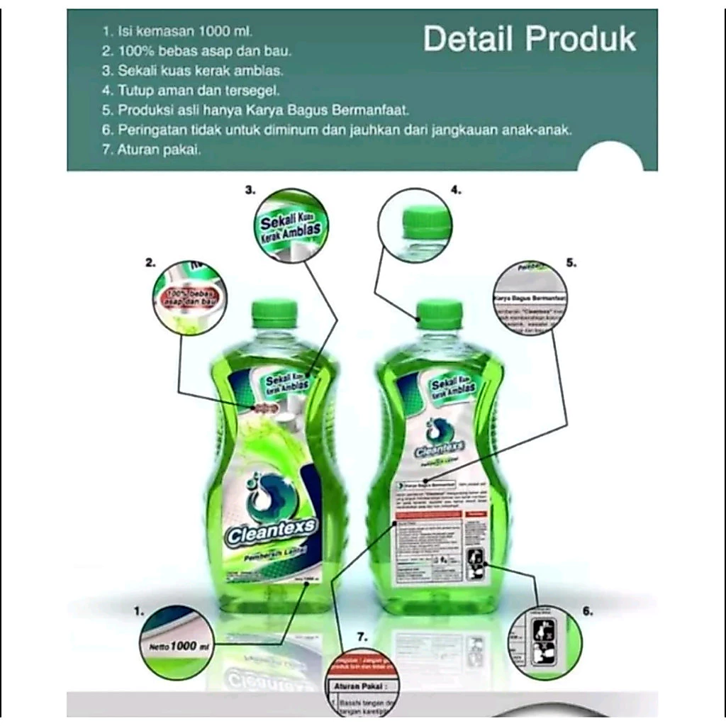 Cleantex Pembersih Kerak Kamar Mandi 1000ml - Gambar 2