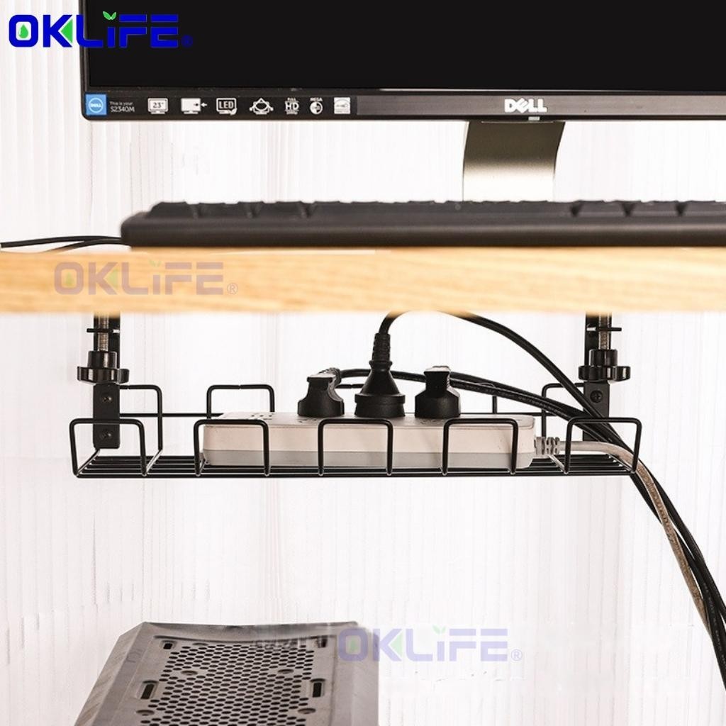 Under Desk Cable Organizer Plug Cord Storage Tray Moisture Proof Home Office Table Socket Holder For HDB Condo view 5