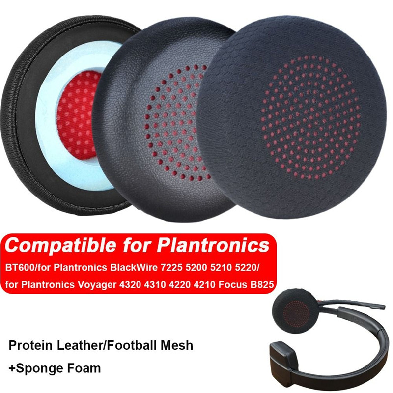 1 Pair Leather Headphone Ear Pad For Plantronics BT600 BlackWire 7225 ...