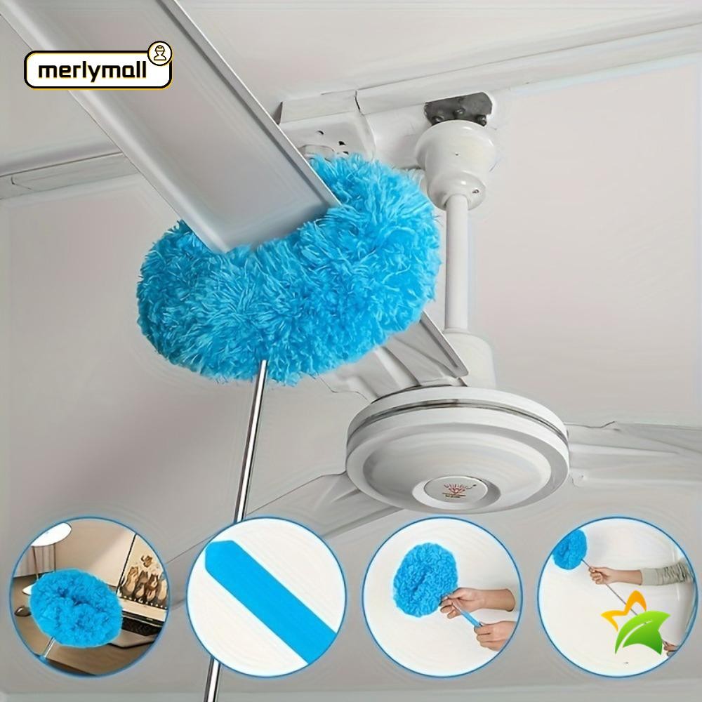 MERLYMALL Ceiling Fan Cleaner, Long Handled Reusable Gutter Cleaning ...
