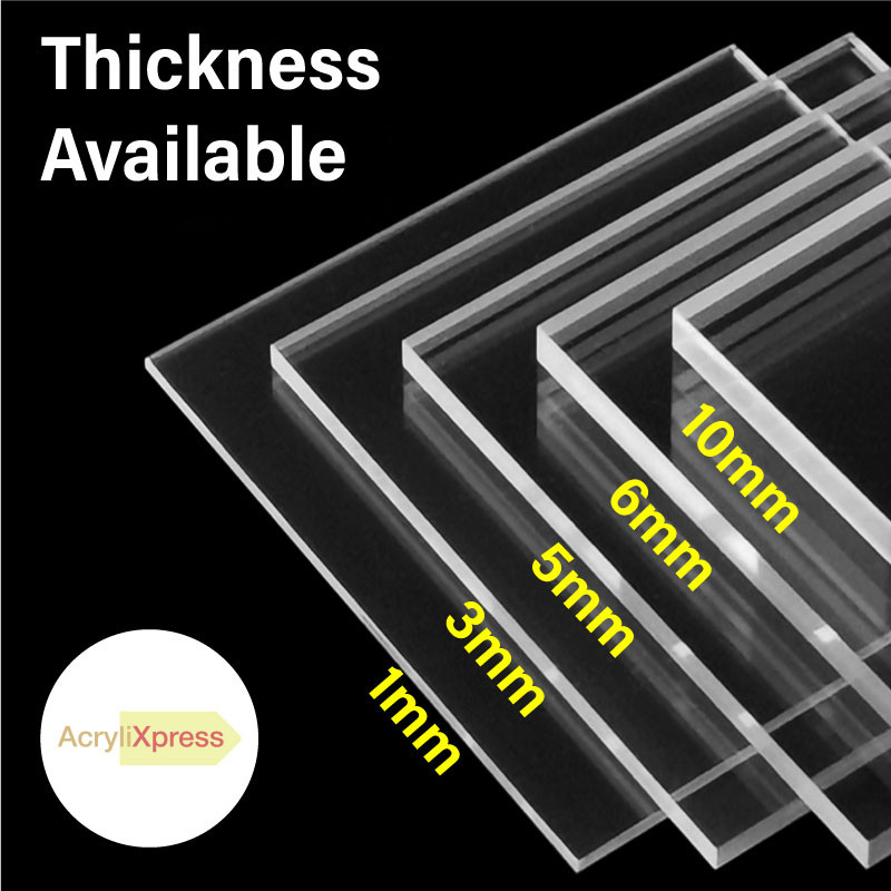 Acrylic Sheet Clear/Perspex A6/A5/A4/A3/A2 Casting Grade A 1mm/3mm/5mm ...