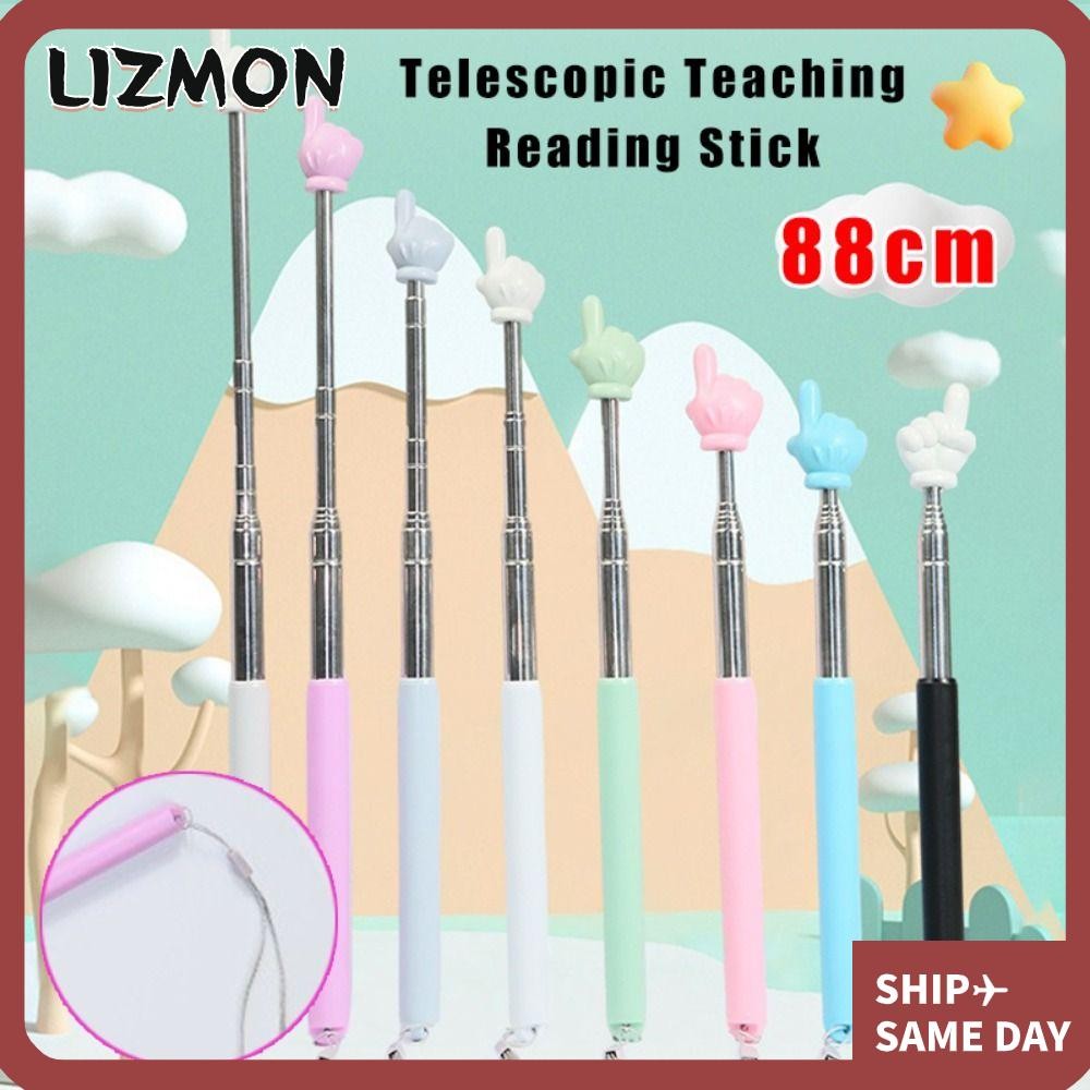 LIZMON Teaching Pointer, Stainless Steel Telescopic Rod Finger Reading ...