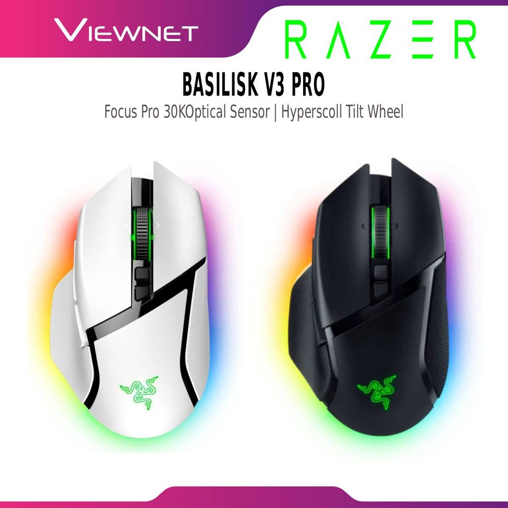 RAZER BASILISK V3 PRO WIRELESS USB GAMING MOUSE WITH LONG BATTERY LIFE ...