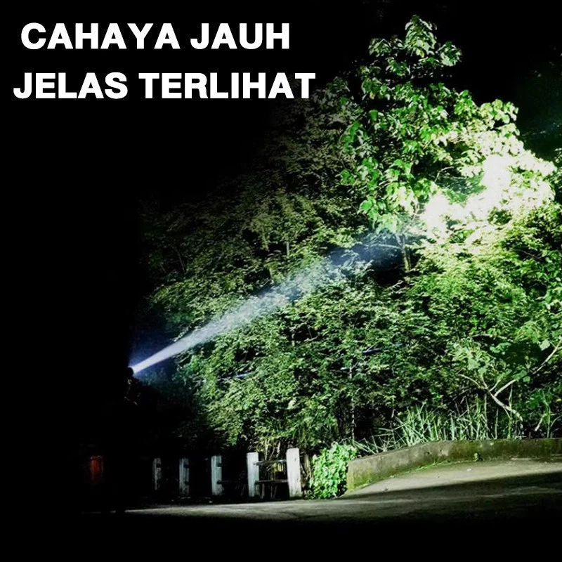 Senter Kepala 1200 Lumen Adjustable Super Terang LED 3 Mode Cahaya USB Rechargeable - Gambar 3