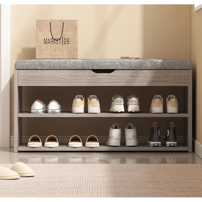 【SG⚡】Shoe Bench Home Entryway Shoe Rack with Seating Integrated ...