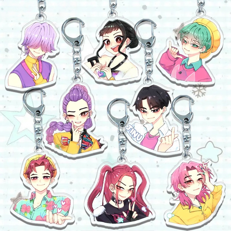 New Kpop Demon Hunters Huntrix Saja Boys Cosplay Keychains Accessories ...