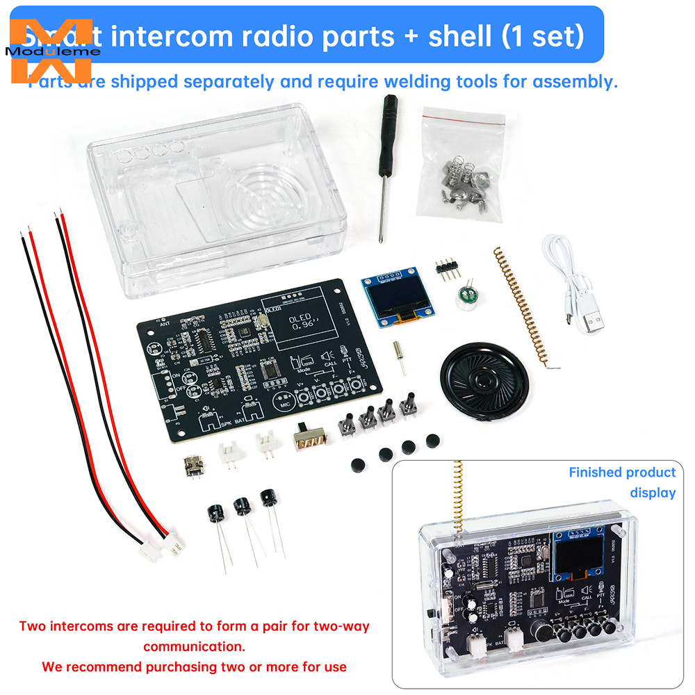 Interphone Radio Electronic DIY Kit Wireless Intercom FM Radio Circuit ...
