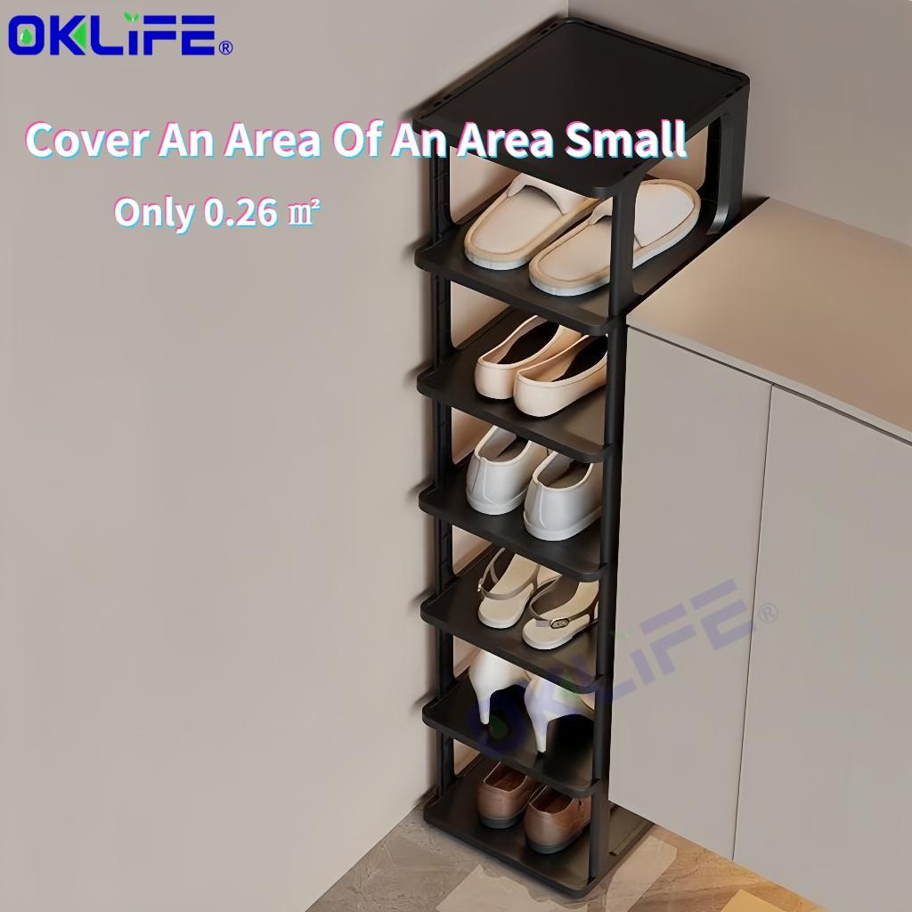Multi-Layer Plastic Shoe Rack and Space-Saving Shoe Cabinet alternate view