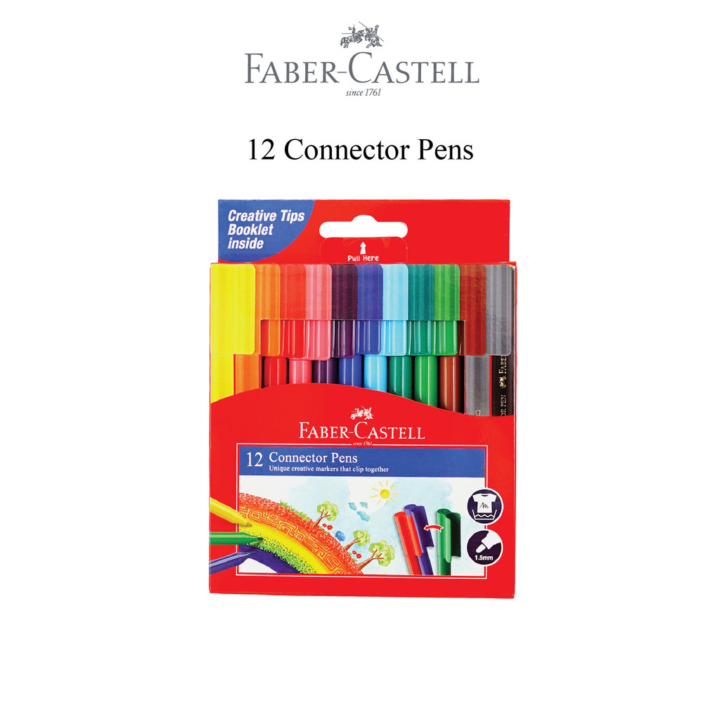 Paket Super Kreatif Faber-Castell – Classic Colour Pencils 24 + Connector Pen 12 - Gambar 3