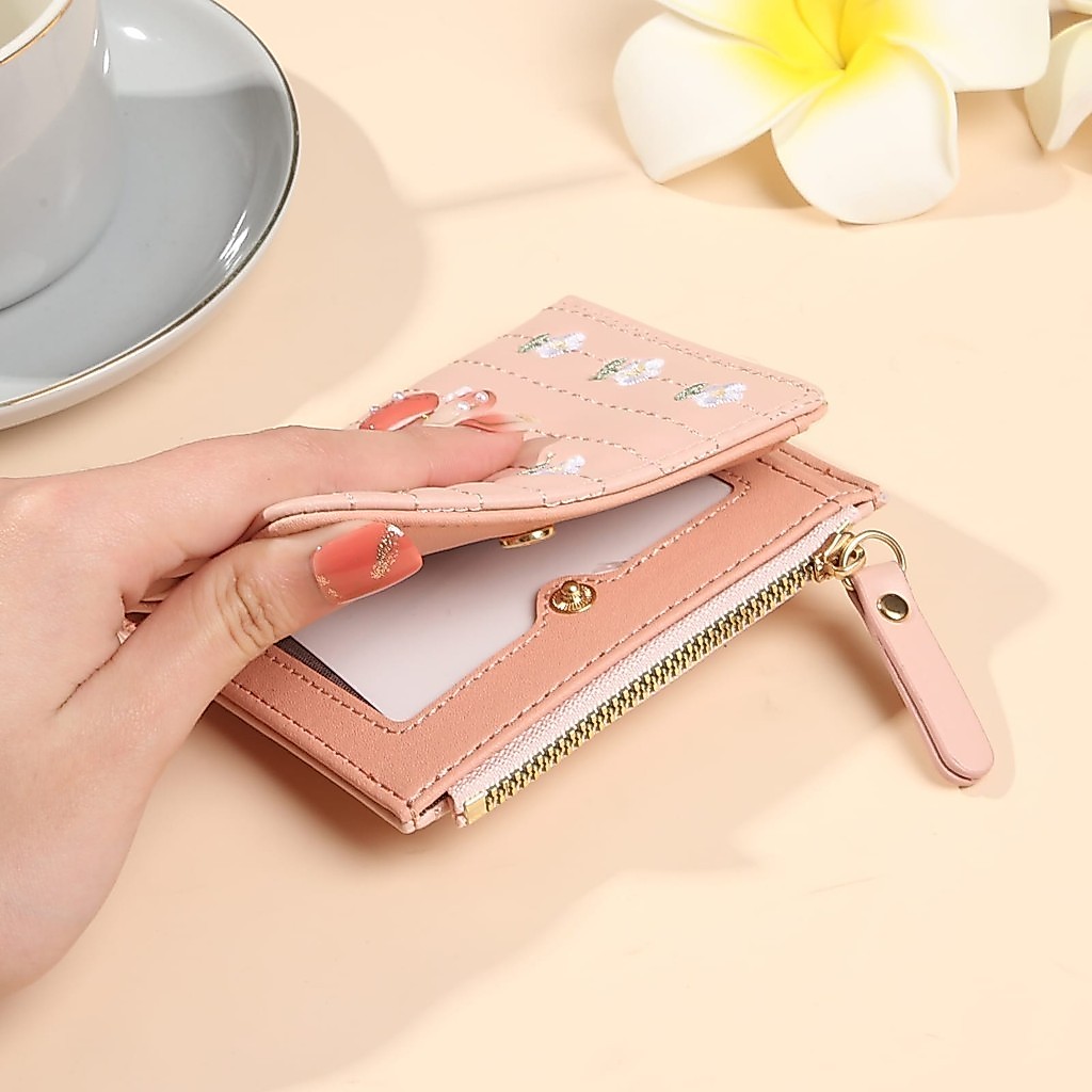 POPmaker shop Dompet Lipat Motif Bunga Bordir 883 / Dompet Koin Lucu Simple​ - Dompet Fashion Cantik dengan Desain yang Praktis COD - Gambar 3
