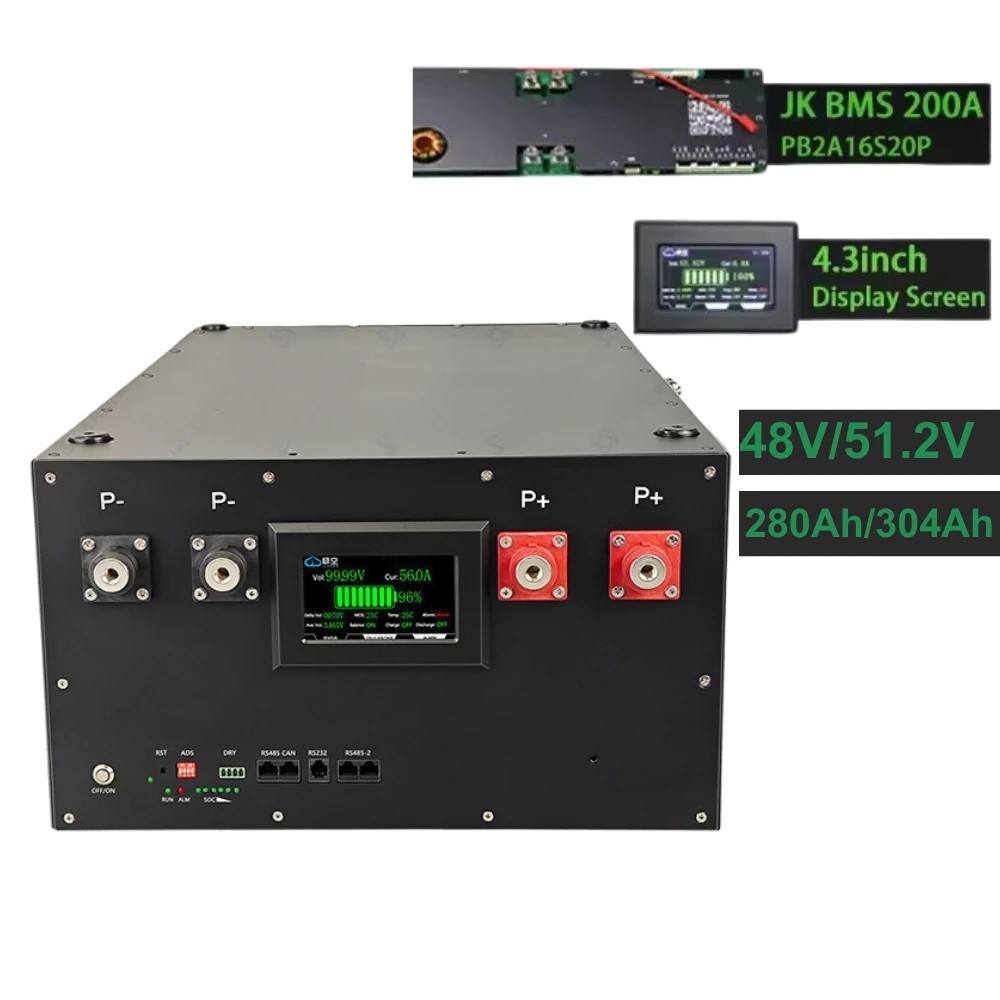New EU Stock Rack DIY Energy Storage System JK BMS for LiFePO4 Battery ...