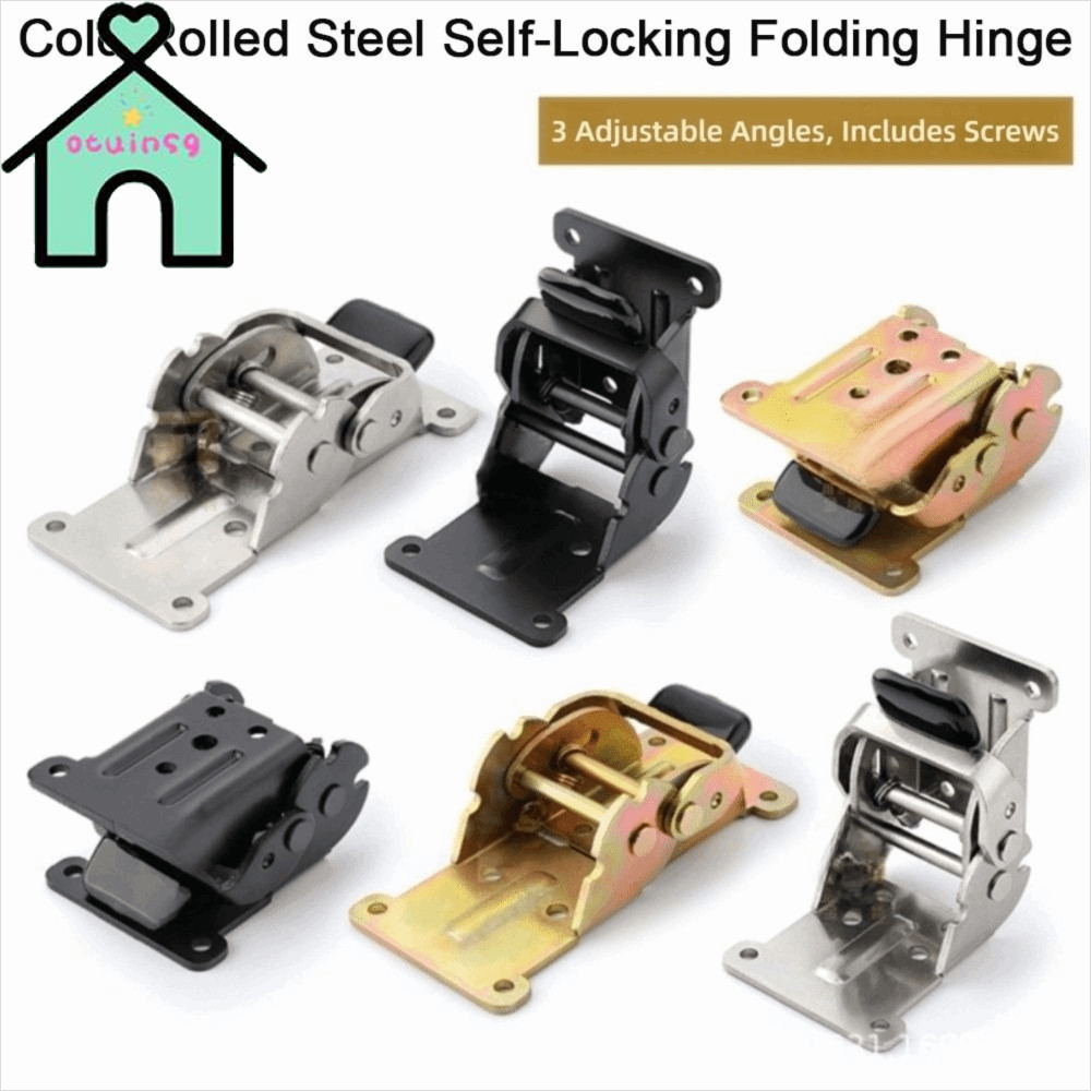OTUINSG Self Lock Hinges, 0/90/180 Degree with Screws Folding Lock ...
