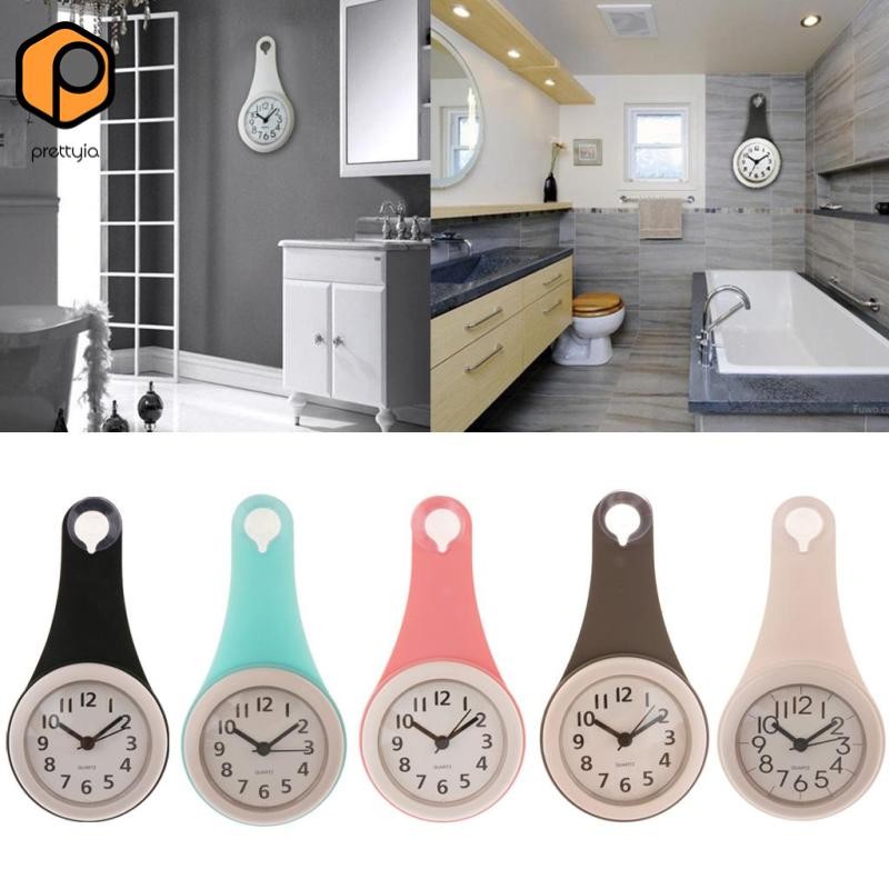 [prettyia] Water Drop Shape Water Resistance Proof Clock Shower Suction ...