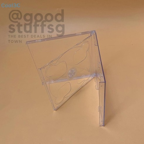 [SG FREE ] Square Transparent Bottom CD Box Empty CD Case PP Plastic ...