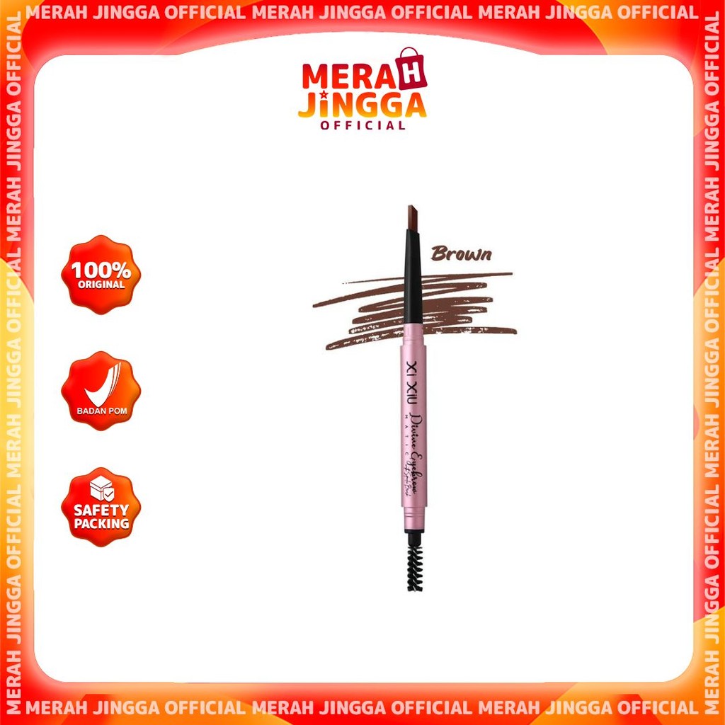 Xixiu Divine Eyebrow Matic With Spoolie Brush - Brown / Merah Jingga Official